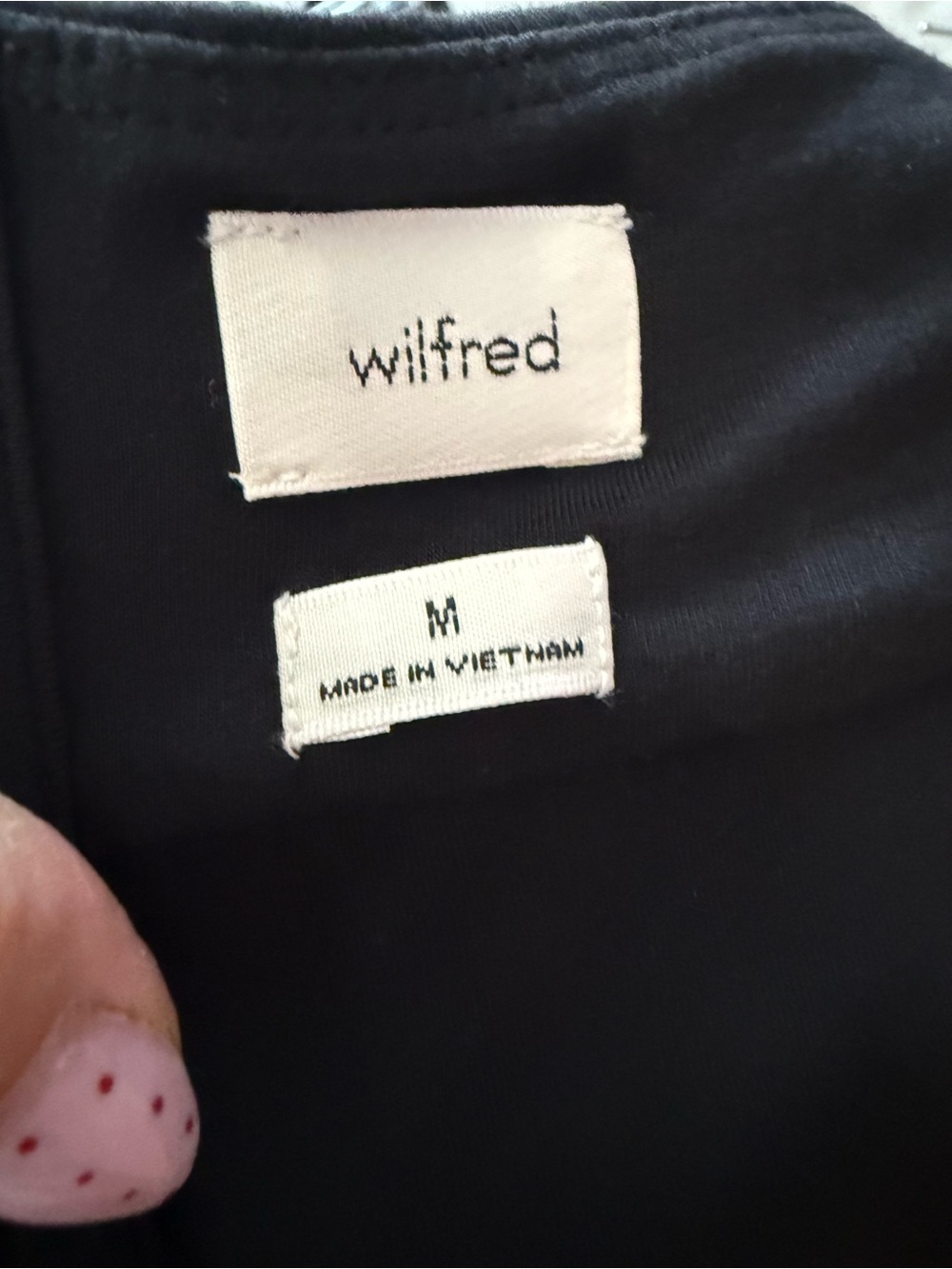 Wilfred Black Slip Dress with Spaghetti Straps - Picture 5 of 7